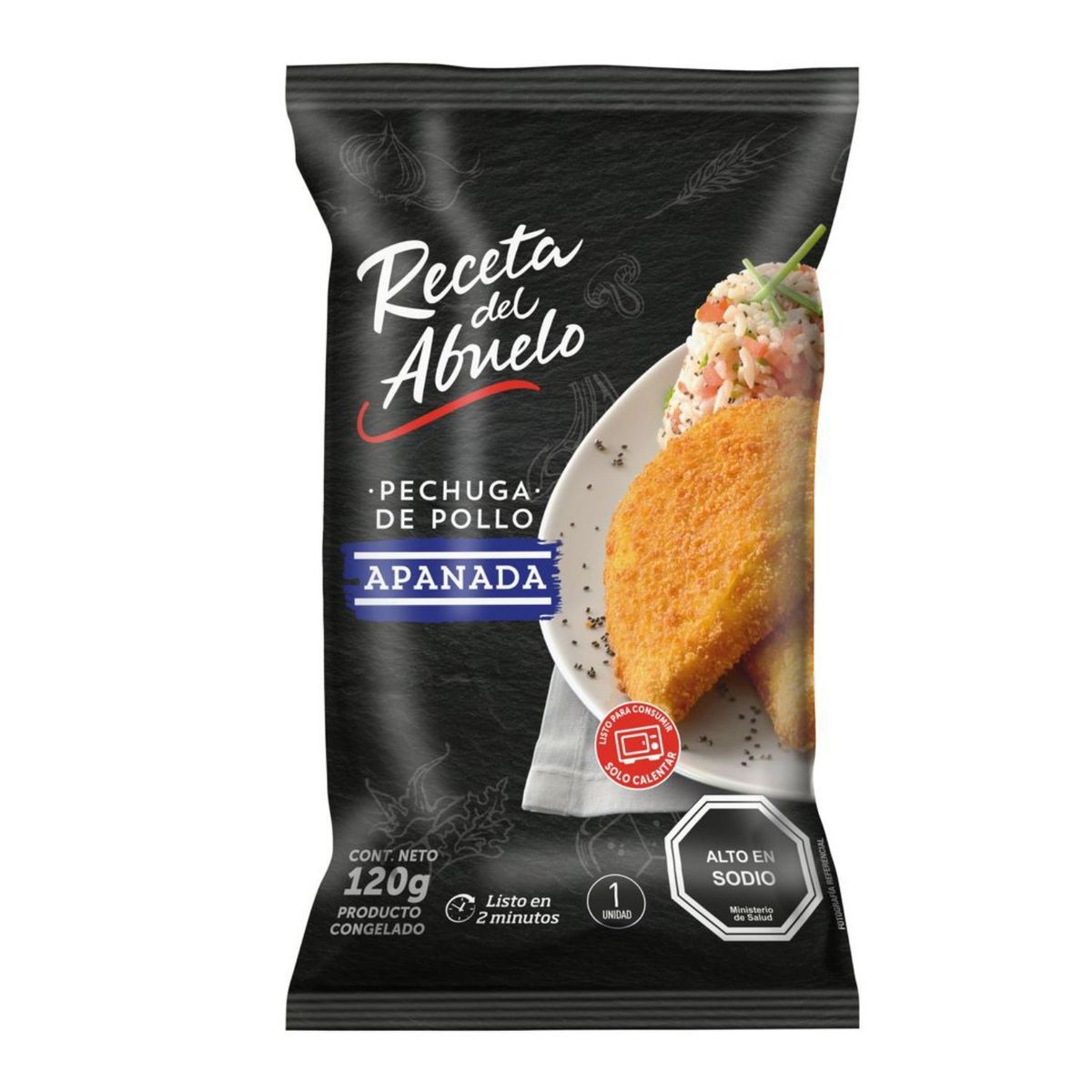 RECETA DEL ABUELO - Pechuga de Pollo Apanada Congelada Receta del Abuelo 120 g
