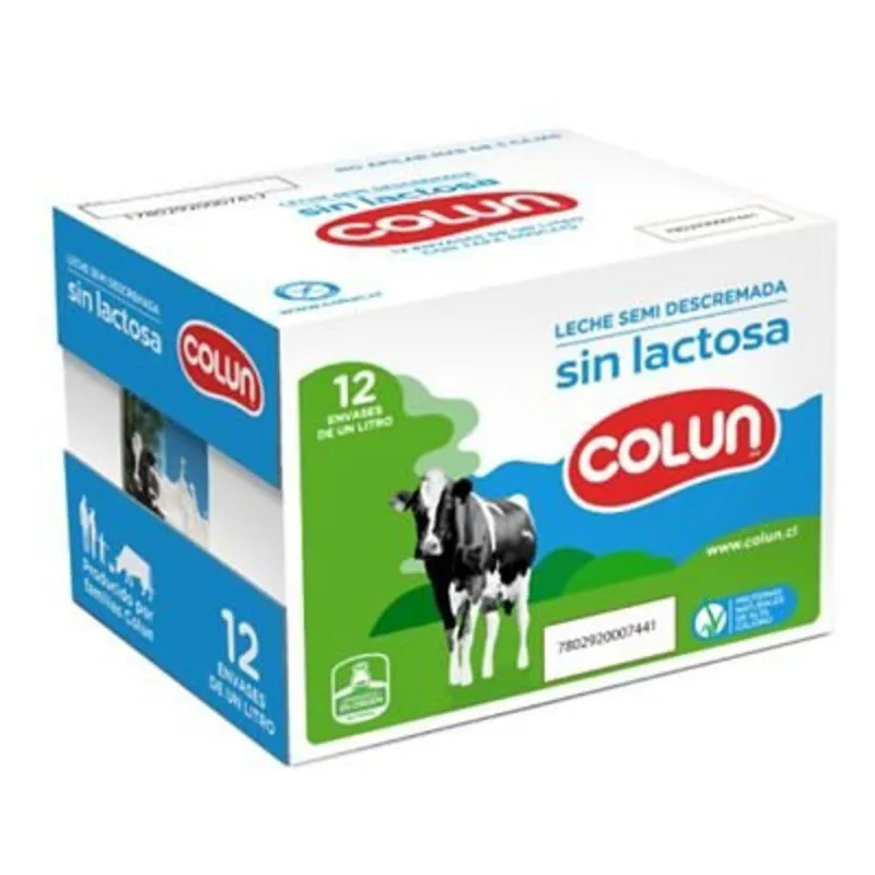 COLUN - Pack Leche Semidescremada Natural Sin Lactosa