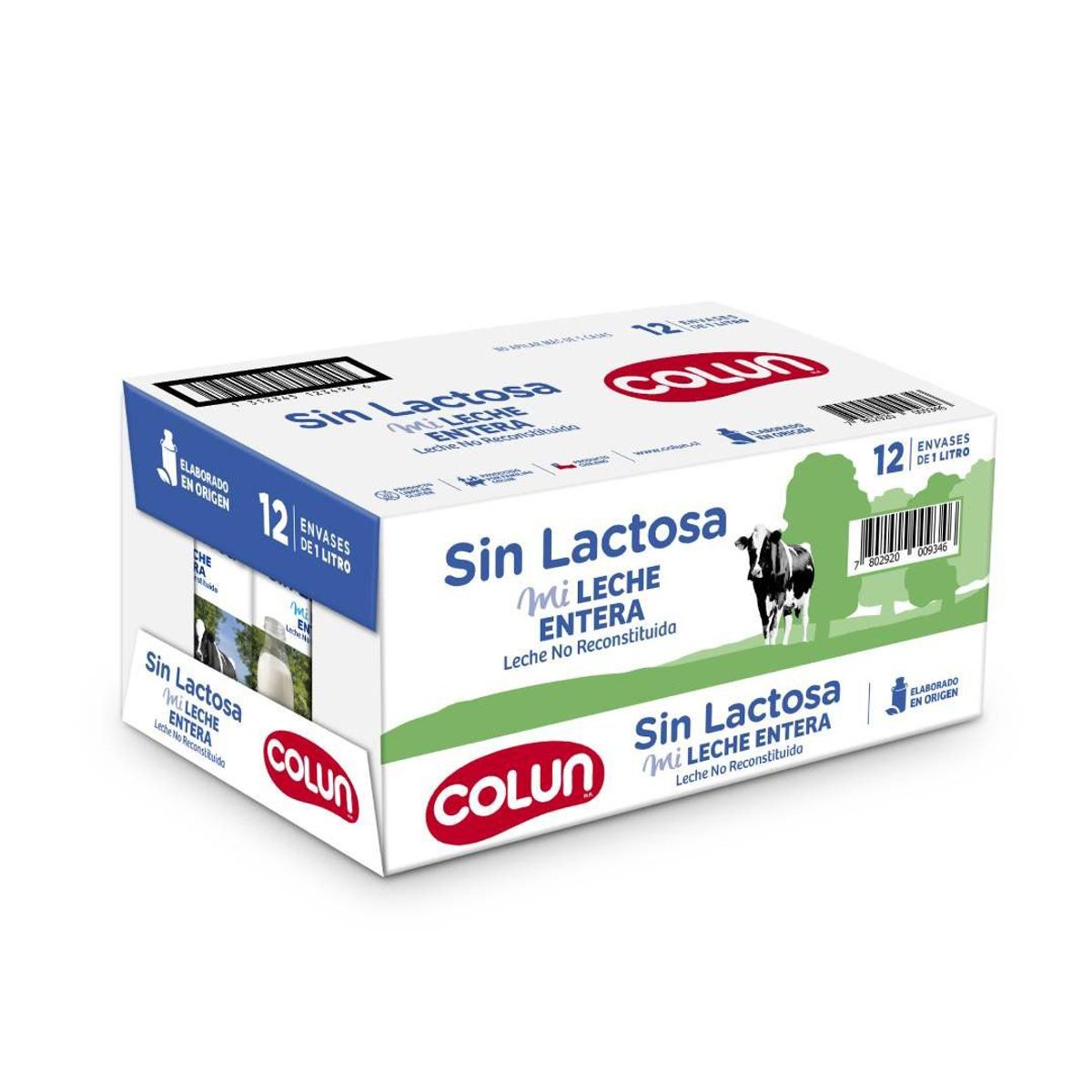 COLUN - Pack Leche Entera Natural Sin Lactosa