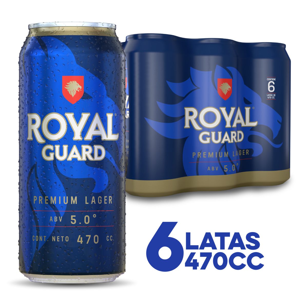 ROYAL GUARD - Cerveza Royal Guard 5° Lata 6 x 470 cc
