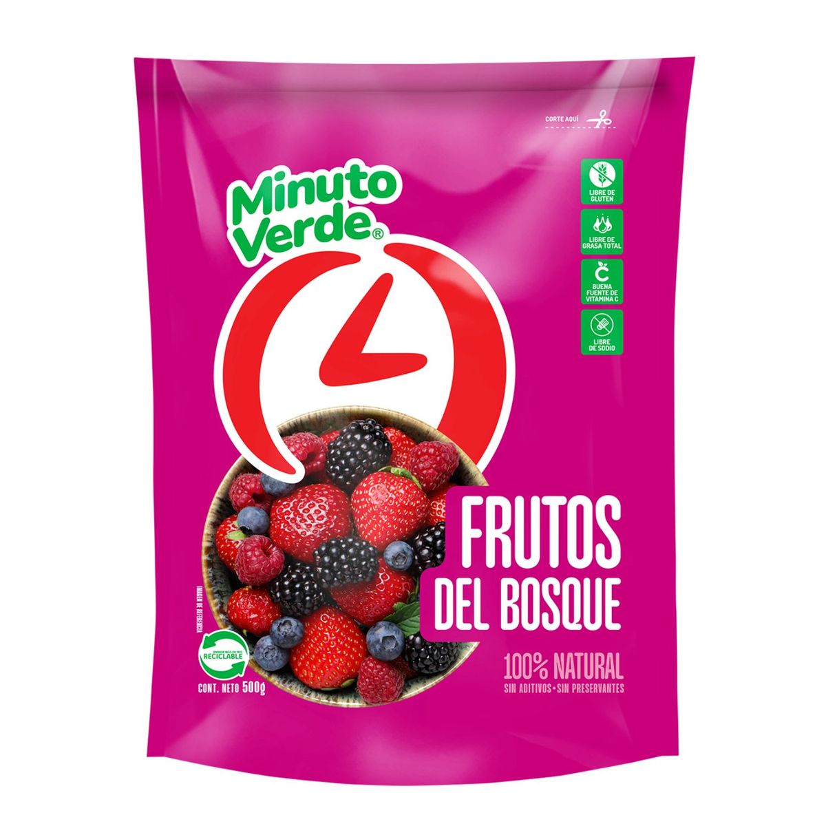 MINUTO VERDE - Mix de Frutos del Bosque Congelados Minuto Verde 400 g