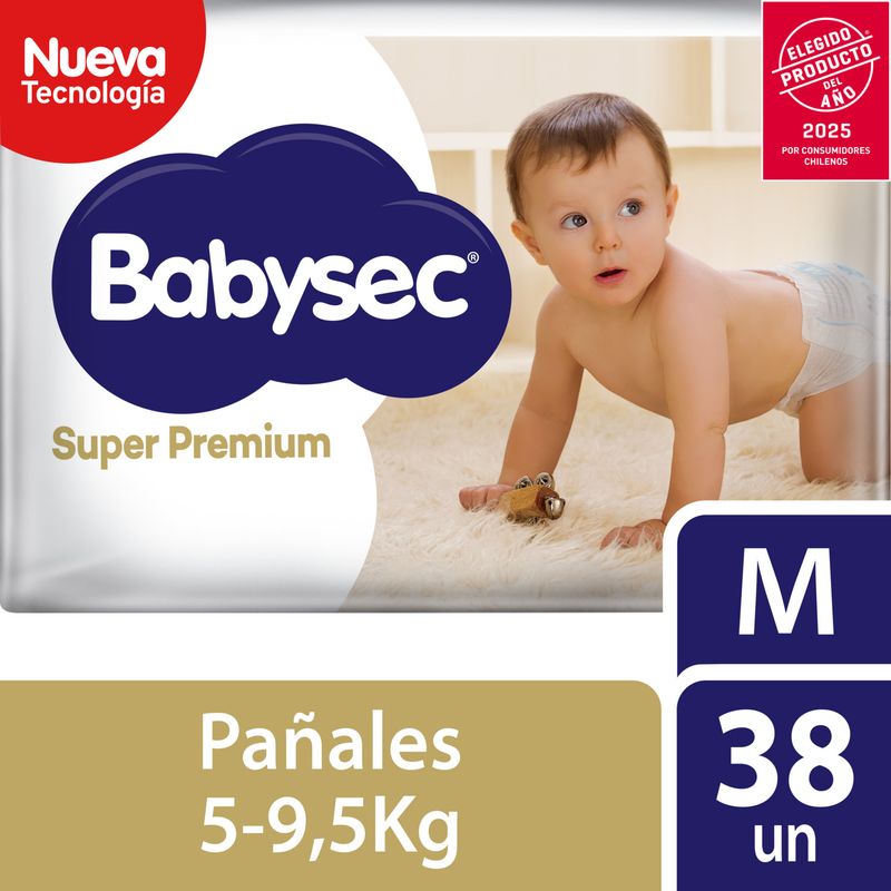 BABYSEC - Pañales Desechables Babysec Super Premium Talla M 38 Un