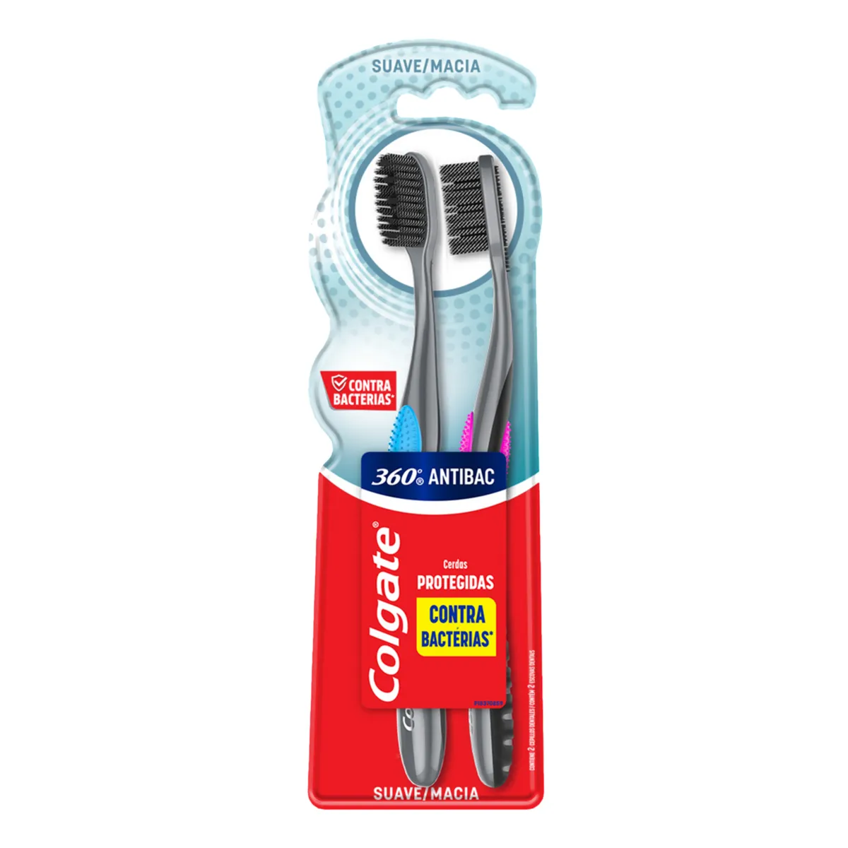 COLGATE - Cepillo de Dientes Colgate 360° Black 2 Un