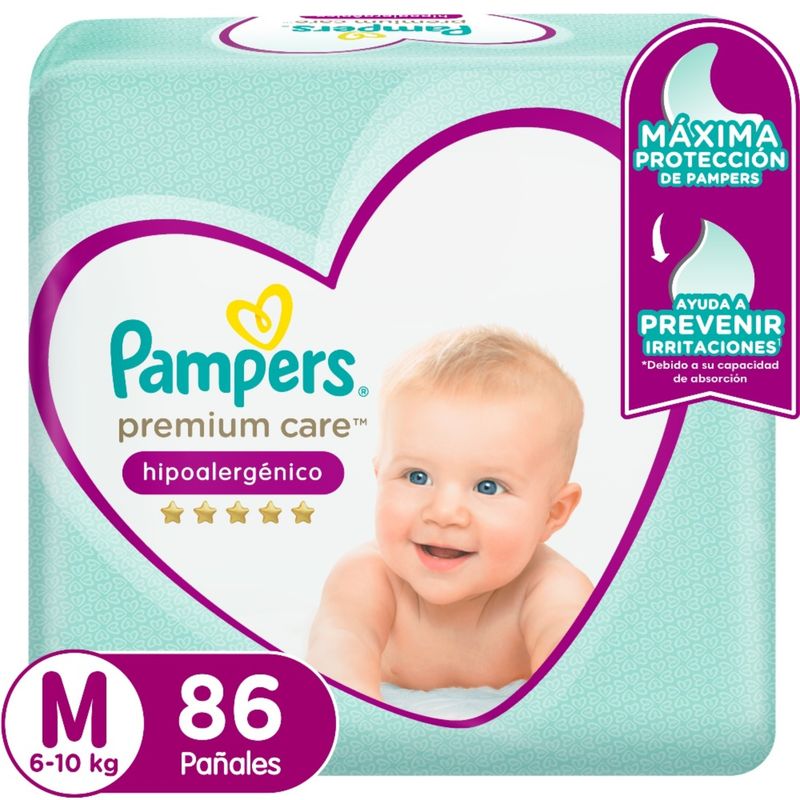 PAMPERS - Pañales Desechables Pampers Premium Care M 86 Un