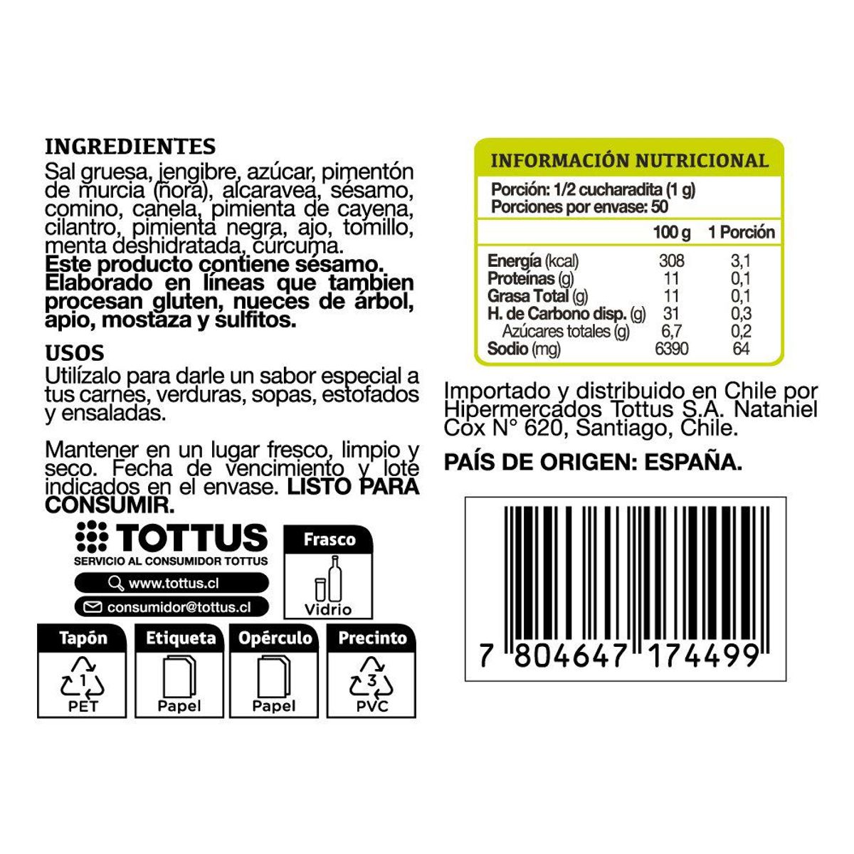 TOTTUS - Sazonador Marruecos