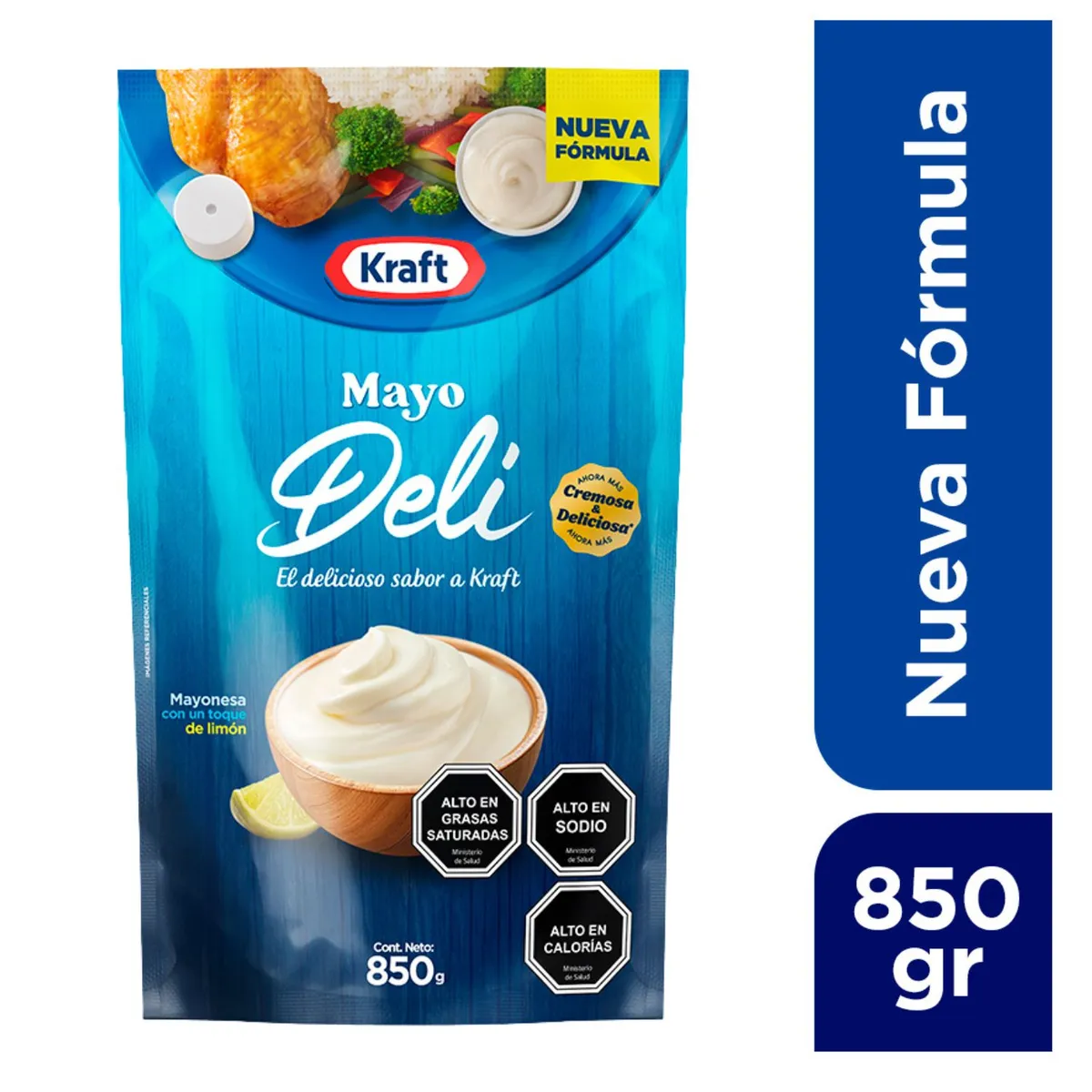 KRAFT - Mayonesa Kraft Mayodeli Doypack 850 g