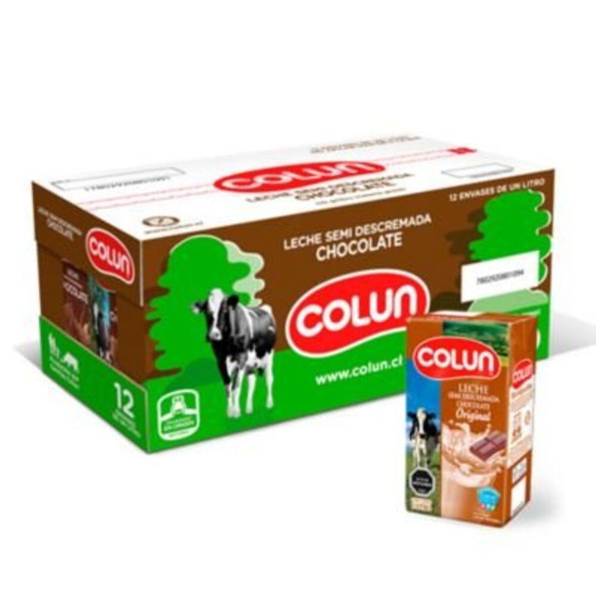 COLUN - Pack Leche Semidescremada Sabor Chocolate Original