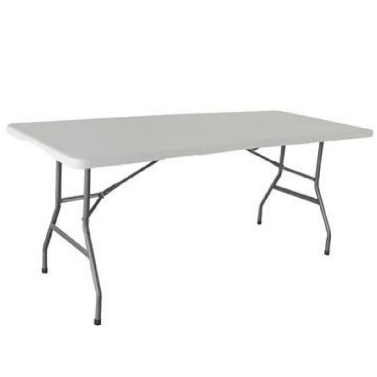 CASA JOVEN - Mesa Plegable Tipo Maleta 180cm Blanco