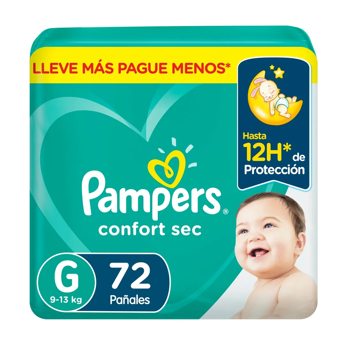 PAMPERS - Pañales Desechables Pampers Confort Sec G 72 Un