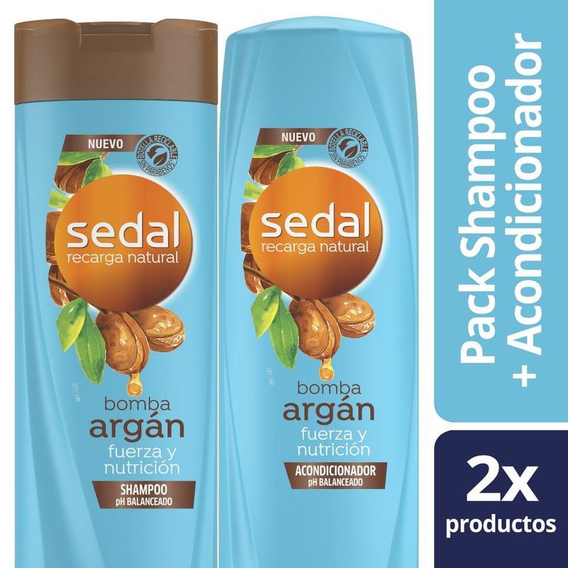 SEDAL - Pack Shampoo + Acondicionador Sedal Argán 2 x 340 ml