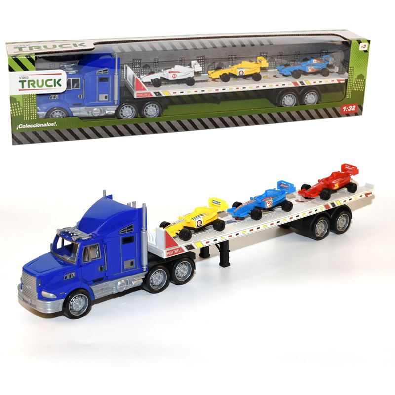 PENG YE TOYS - Camión Remolque 55 Cm Con Vehiculos