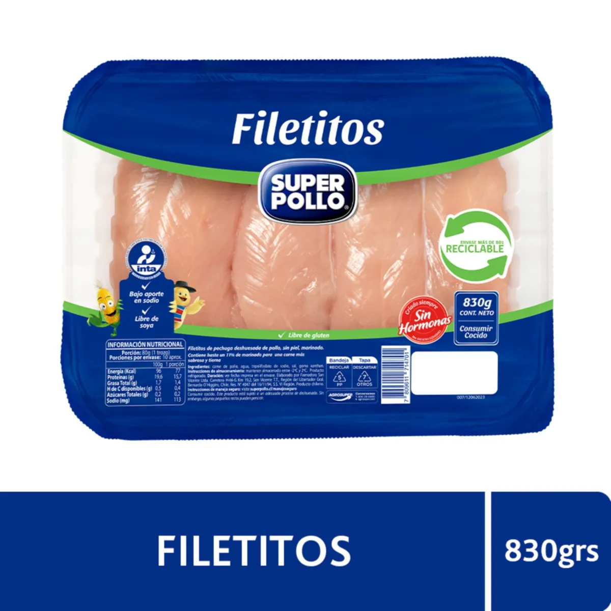 SUPER POLLO - Filetitos de Pollo Deshuesado sin Piel