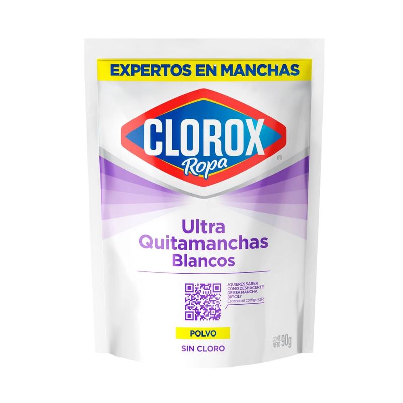 CLOROX - Quitamanchas en Polvo Ropa Blanca Clorox 90 gr