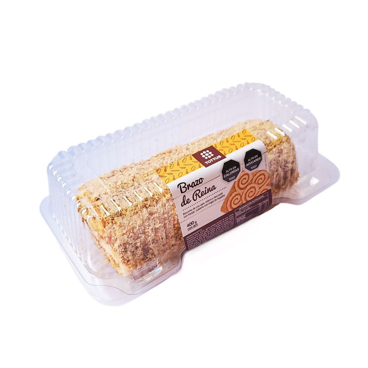 TOTTUS - Brazo de Reina Tradicional Relleno Manjar Tottus 400 g