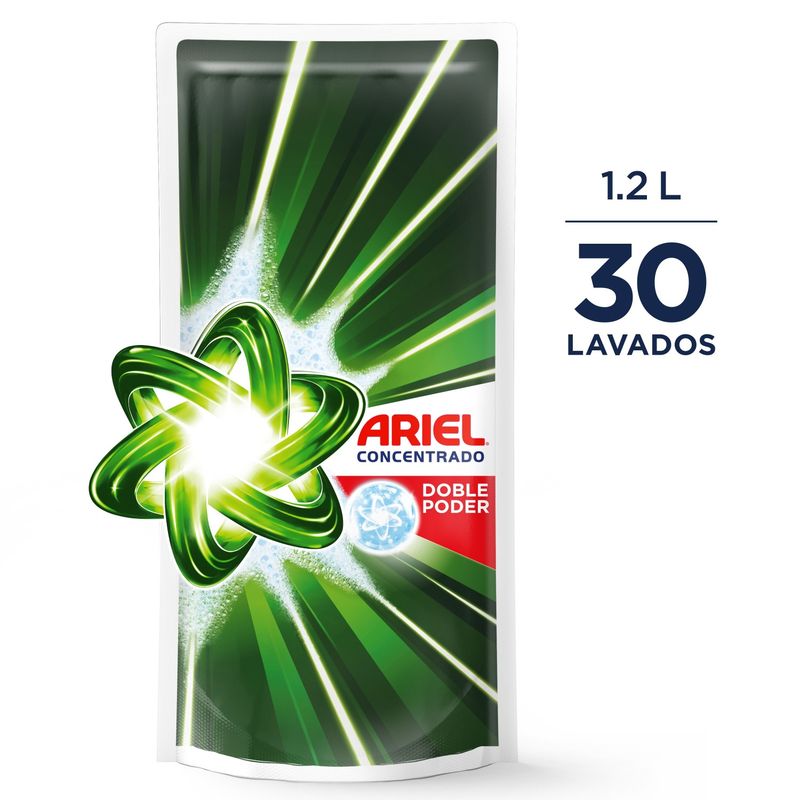 ARIEL - Detergente Líquido Ariel Doble Poder Concentrado 1.2 Lt