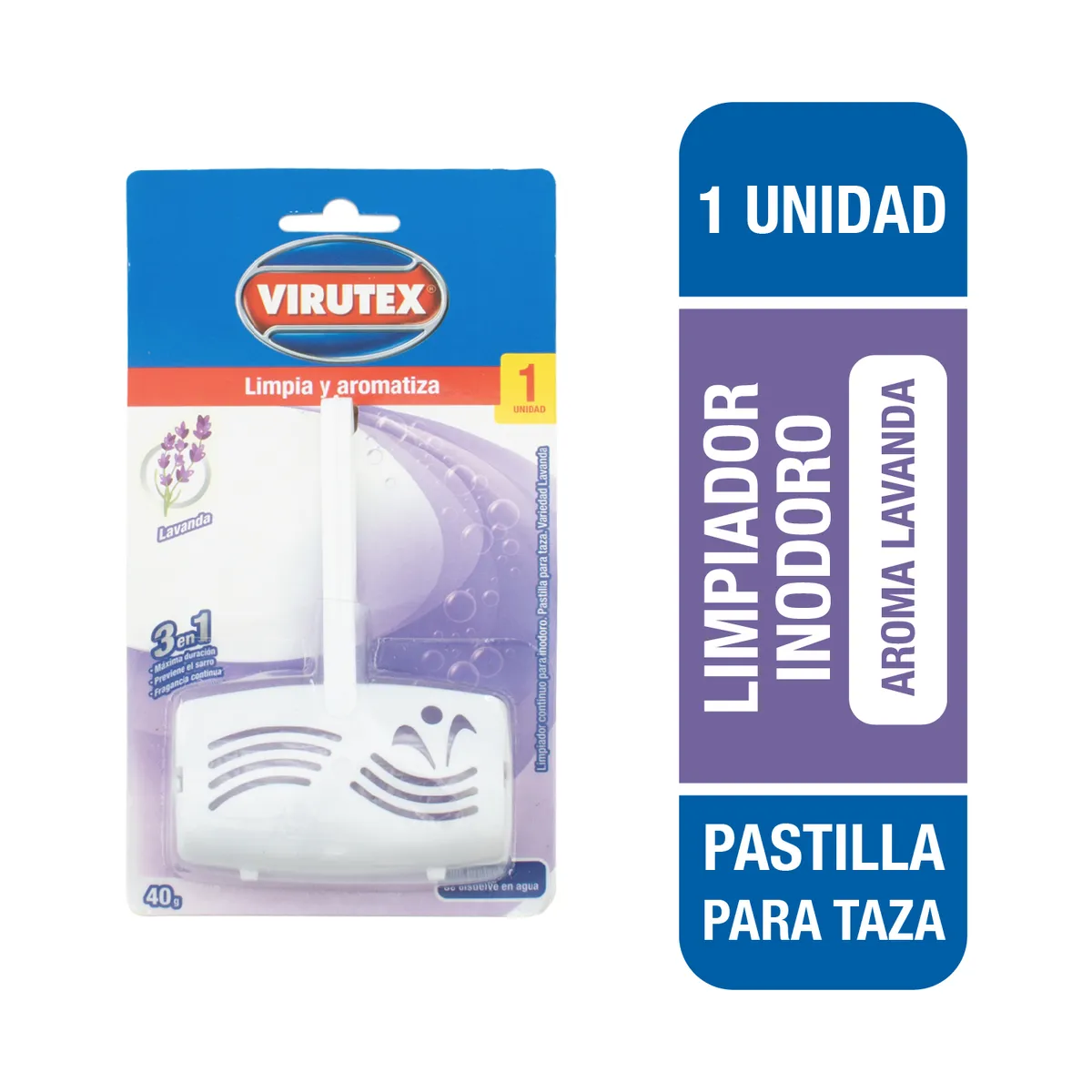 VIRUTEX - Limpiador Inodoro Canasto Aroma Lavanda Virutex 1 un