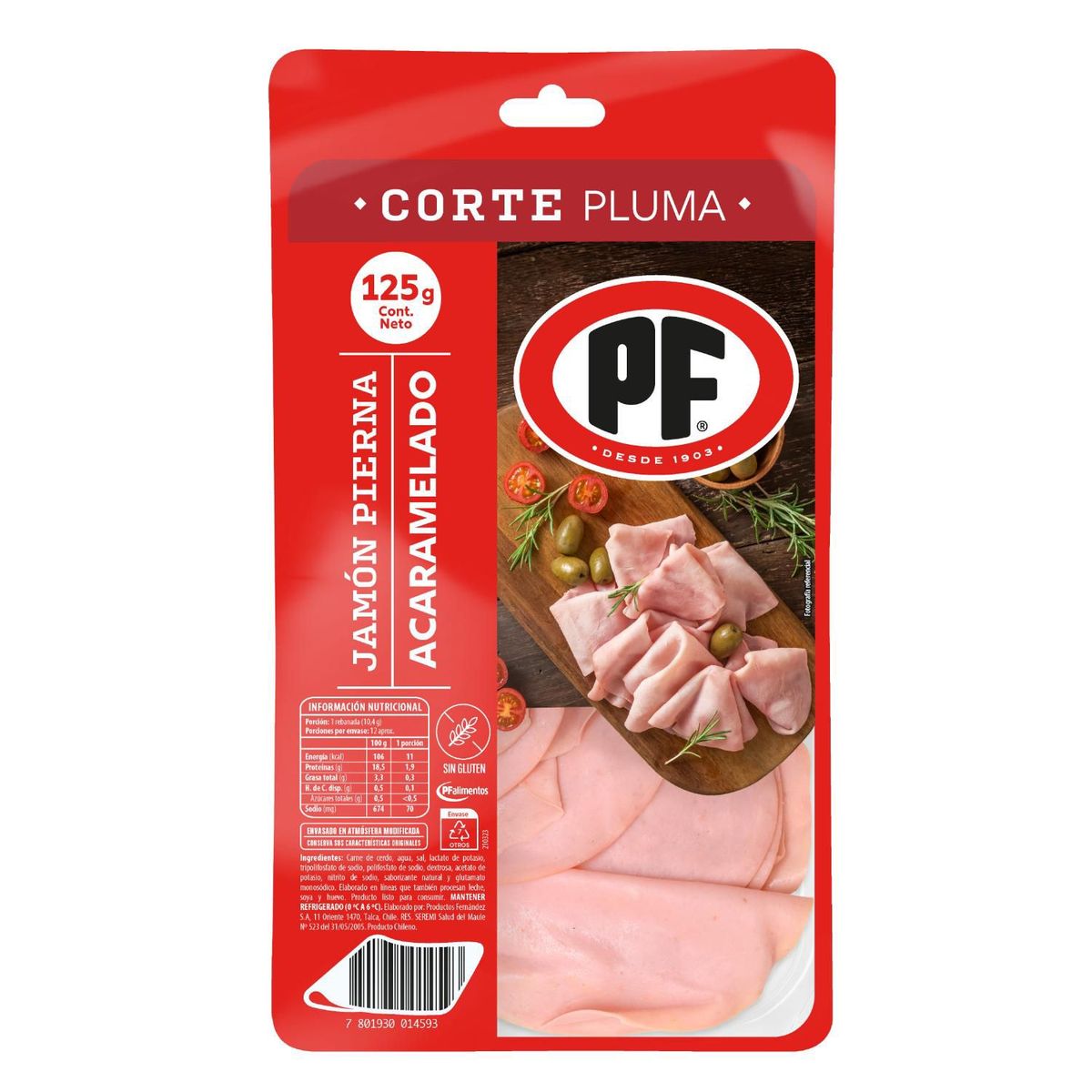 PF - Jamón Pierna Acaramelado PF 125 g