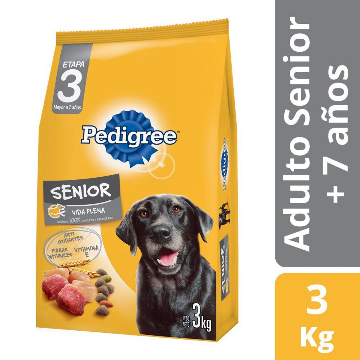 PEDIGREE - Alimento para perro 3 kg senior
