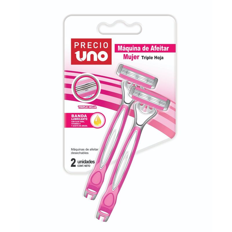 PRECIO UNO - Máquina de Afeitar Triple Hoja Mujer