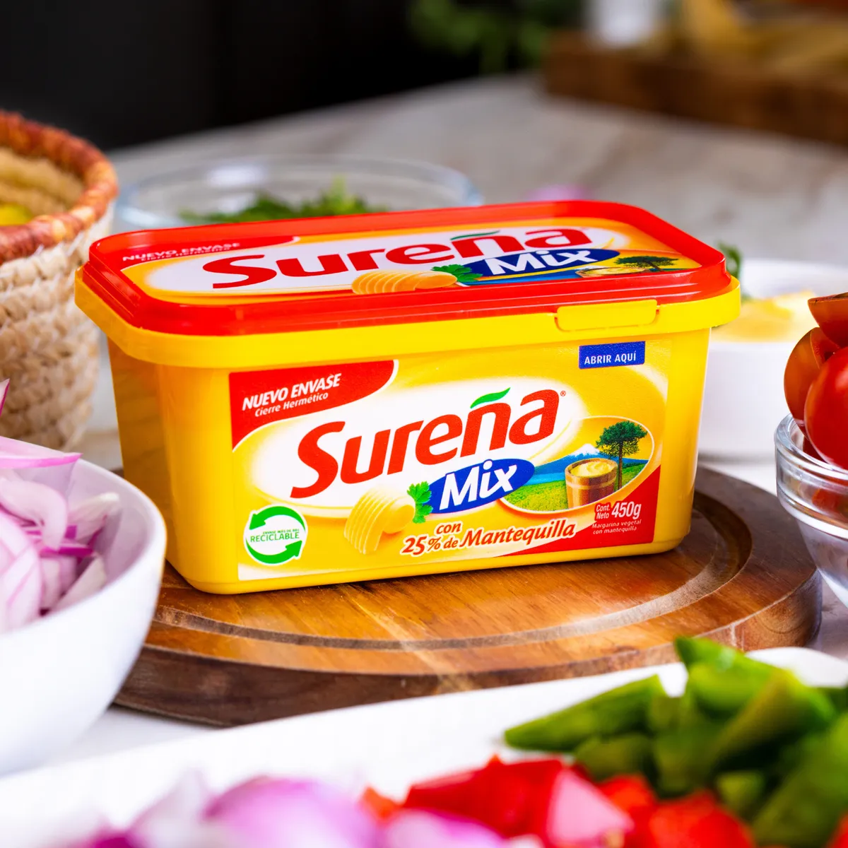 SUREÑA - Margarina Mix con Mantequilla Pote Sureña 450 g