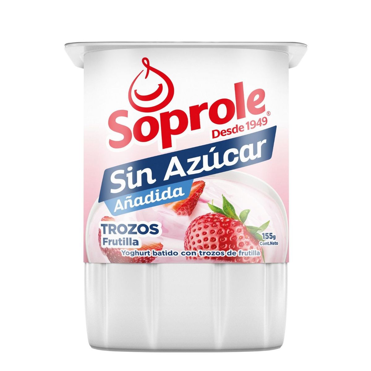 SOPROLE - Yoghurt sin Azúcar con Trozos Frutilla