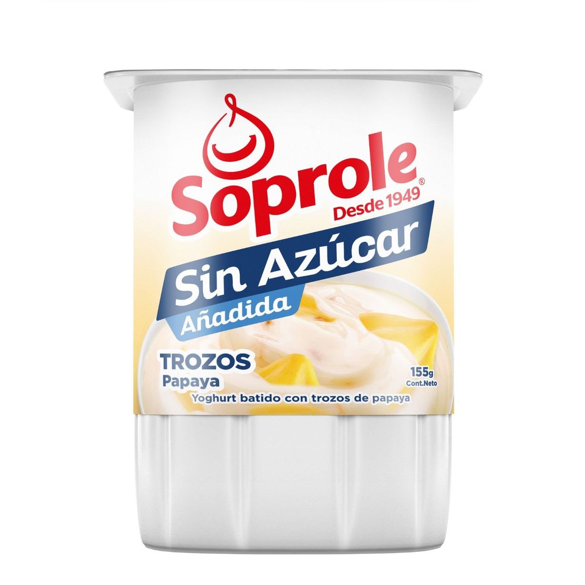 SOPROLE - Yoghurt Batido sin Azúcar con Papaya