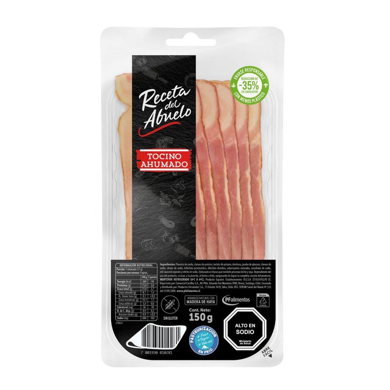 RECETA DEL ABUELO - Tocino Ahumado Receta del Abuelo 150 g