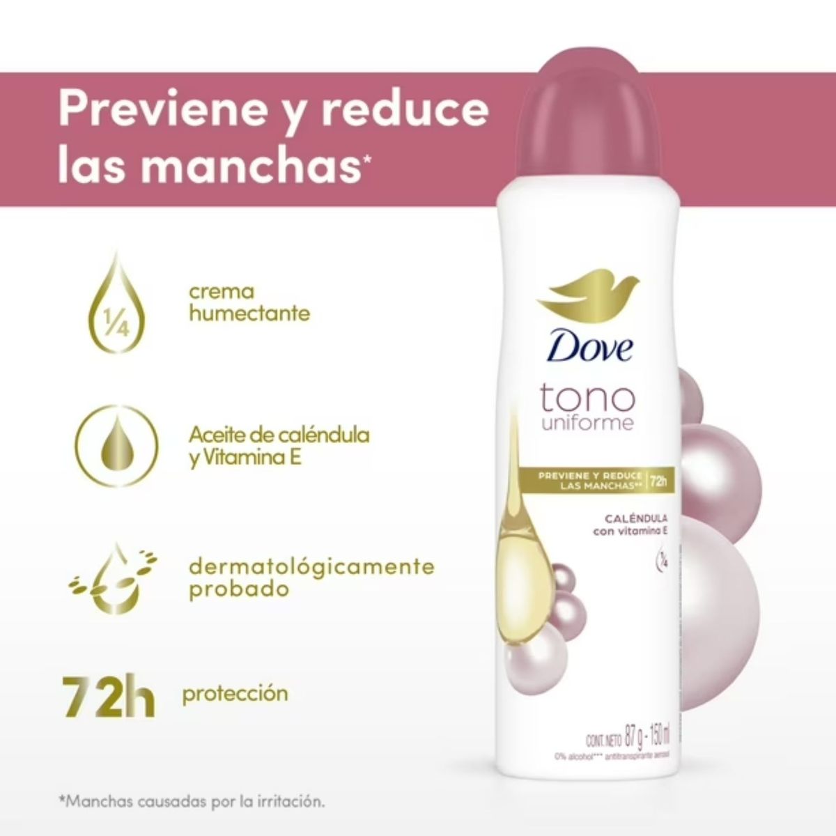 DOVE - Desodorante Antitranspirante Dove Tono Uniforme Caléndula 150 ml