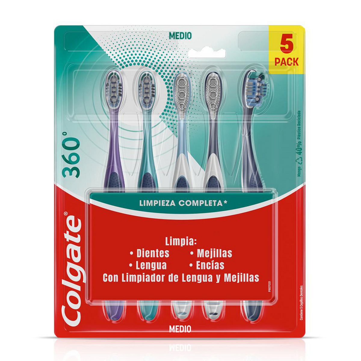 COLGATE - Cepillo Dental 360 Medio 5 UN