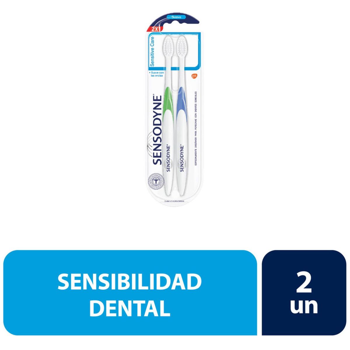 SENSODYNE - Pack Cepillos de Dientes Sensodyne Sensitive Care 2 Un