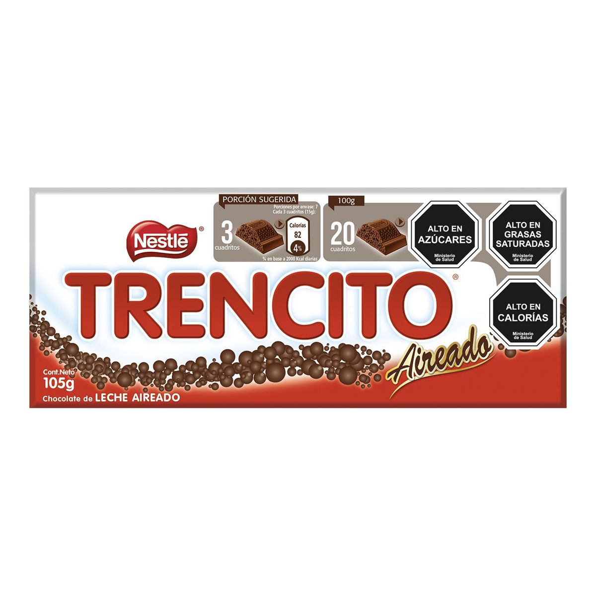 TRENCITO - Chocolate de leche Trencito Aireado Barra