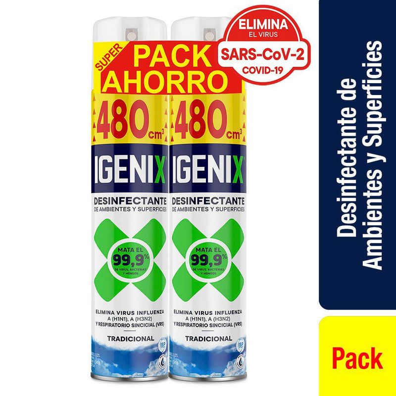 IGENIX - Pack Desodorante Ambiental Desinfección Tradic