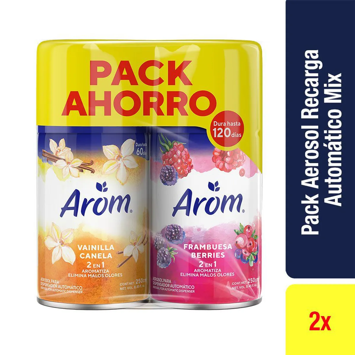 AROM - Pack Desodorante Ambiental Spray 2 UN Recarga