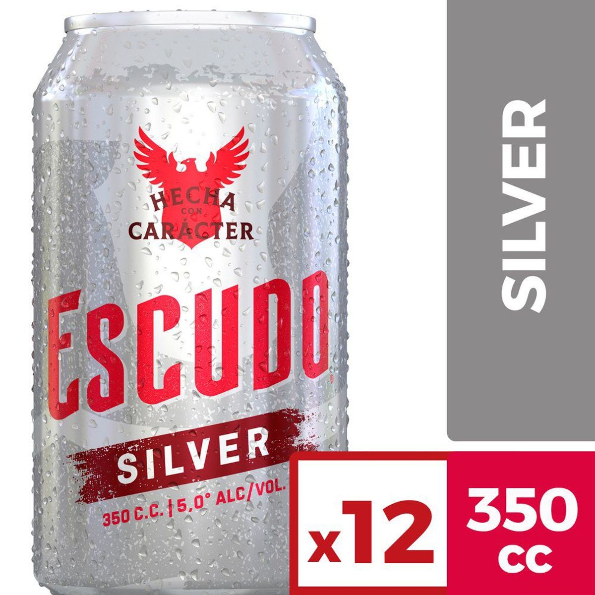 ESCUDO - Pack Cerveza Escudo Silver 5° Lata 12 x 350 cc
