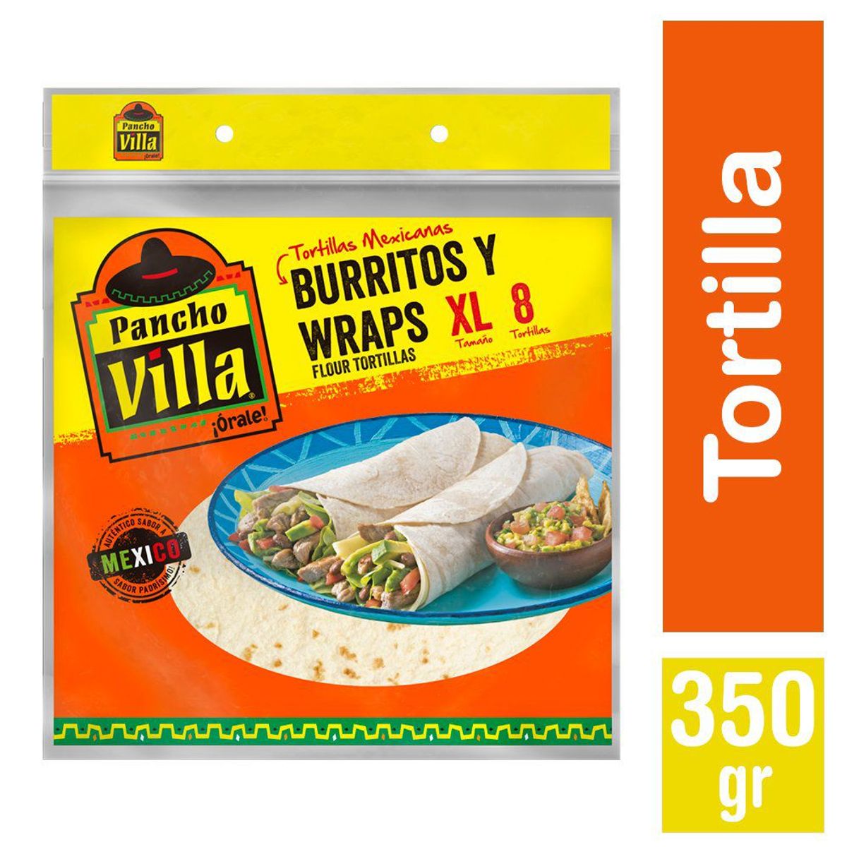 PANCHO VILLA - Tortillas Burritos y Wraps XL Pancho Villa 8 Un 350 g