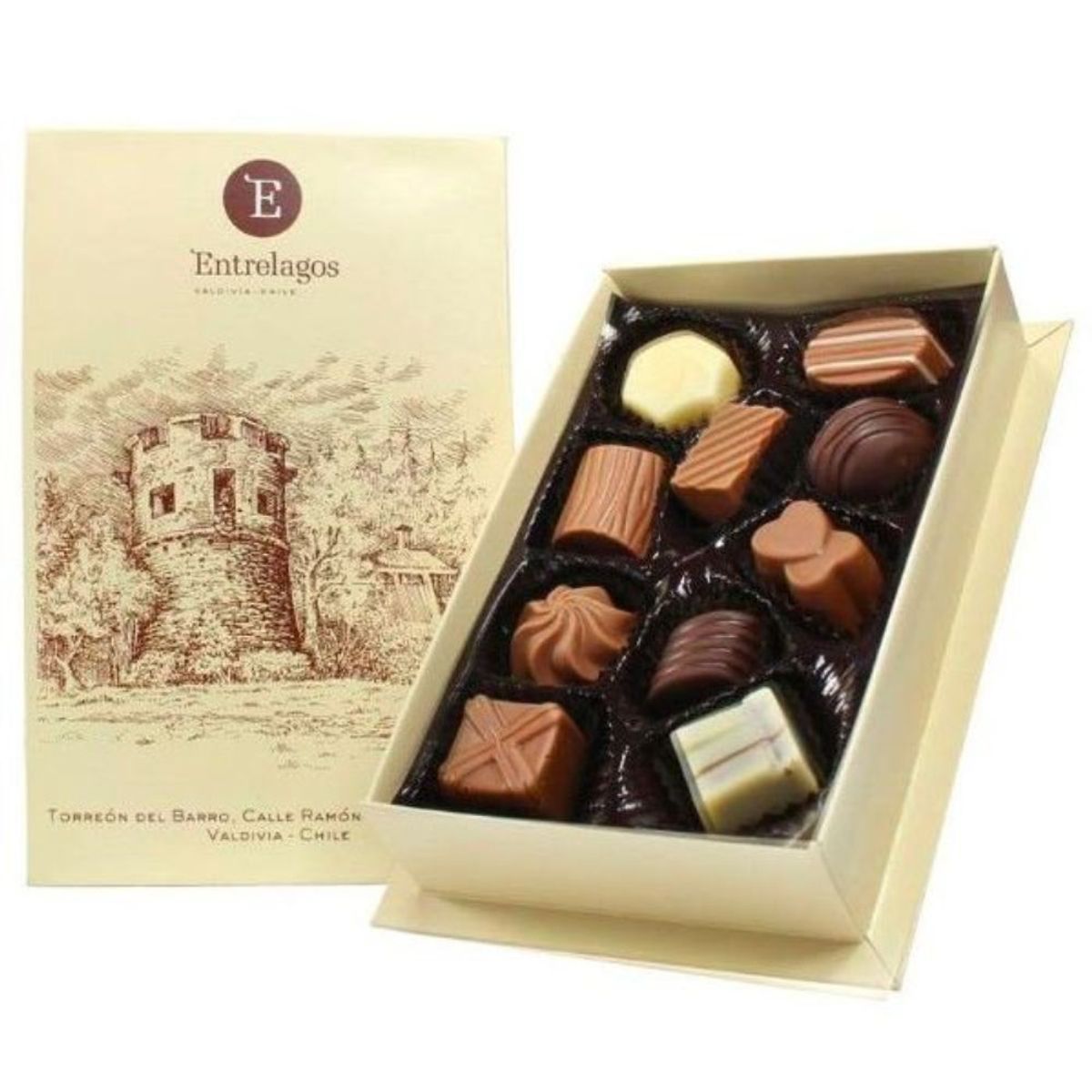 ENTRELAGOS - Caja Bombones de Chocolate Entrelagos 118 g