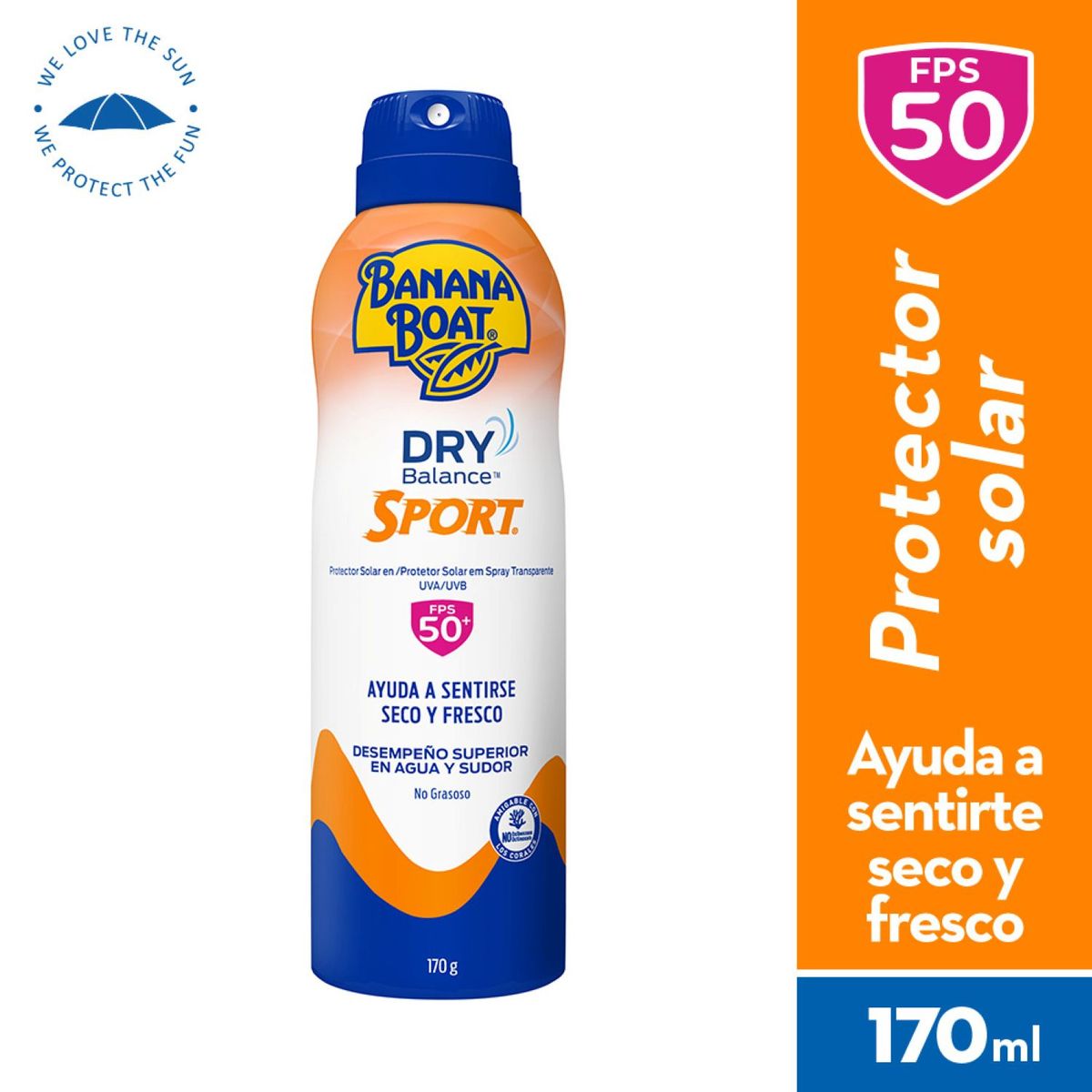 BANANA BOAT - Protector Solar Dry Balance Sport FPS 50+ Spray Banana Boat 170 g