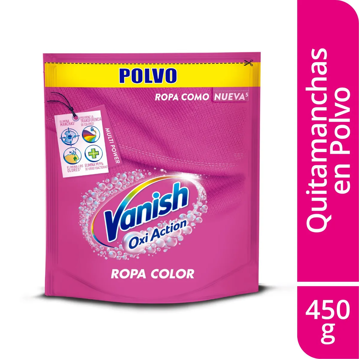 VANISH - Quitamanchas en Polvo Doypack Ropa Color Vanish 450 gr