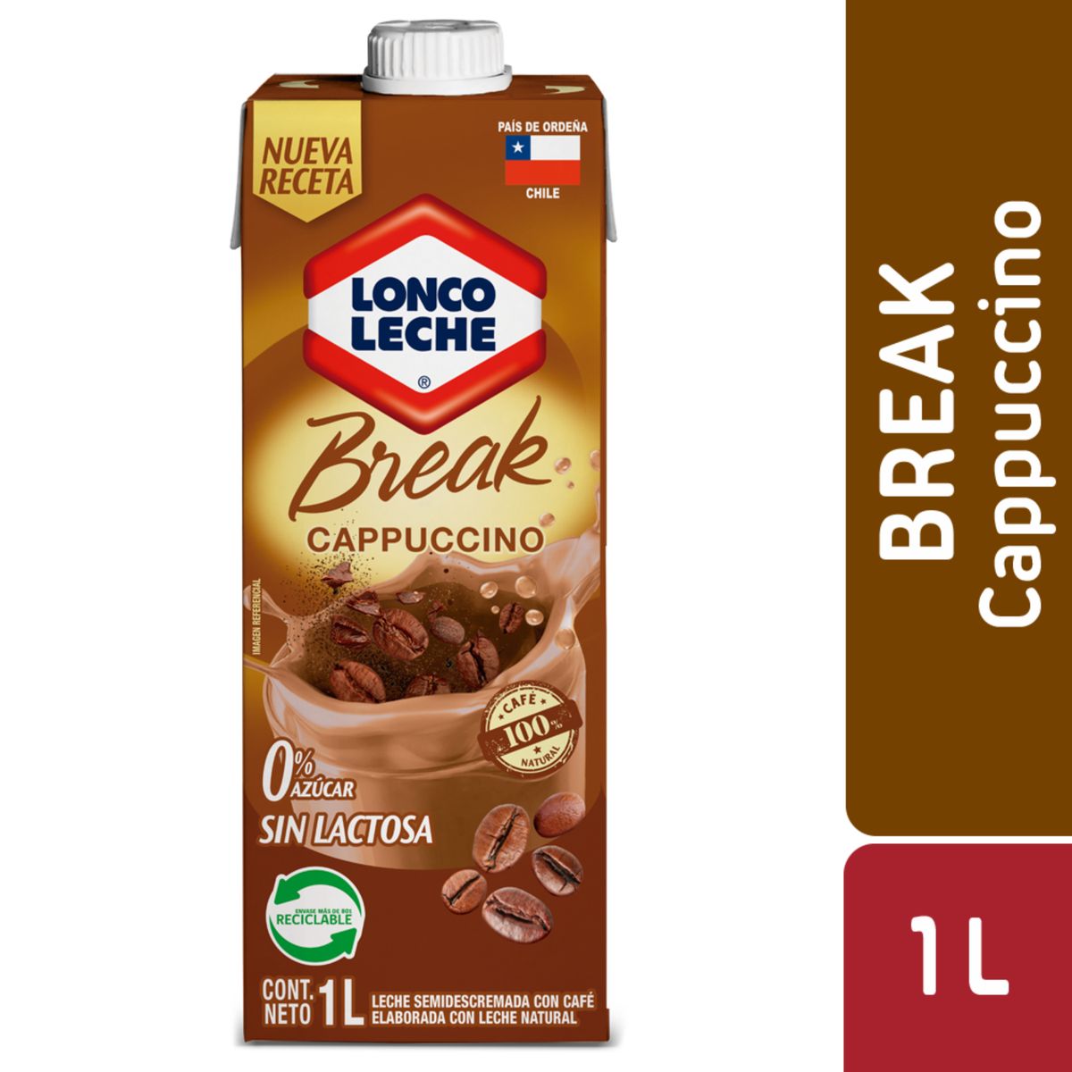 LONCOLECHE - Leche Break Sabor Cappuccino
