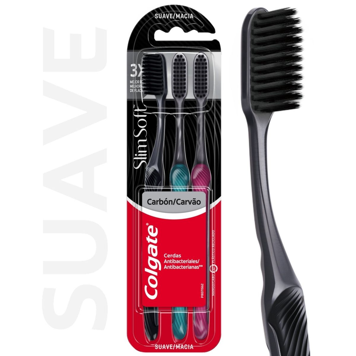 COLGATE - Pack Cepillo de Dientes Colgate 3 Un