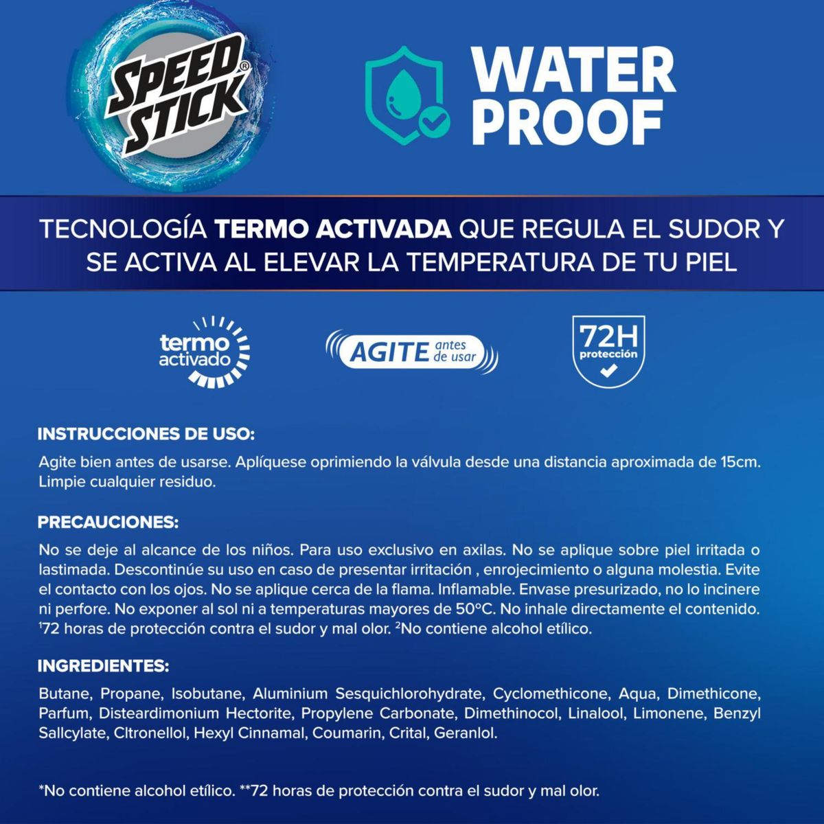 SPEED STICK - Desodorante en Spray Waterproof Fresh
