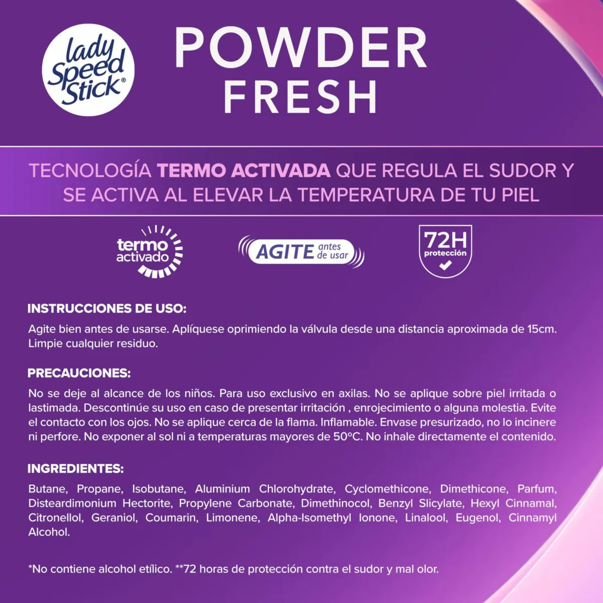 LADY SPEED STICK - Desodorante Spray Powder Fresh 24/7 Lady Speed Stick 91 gr