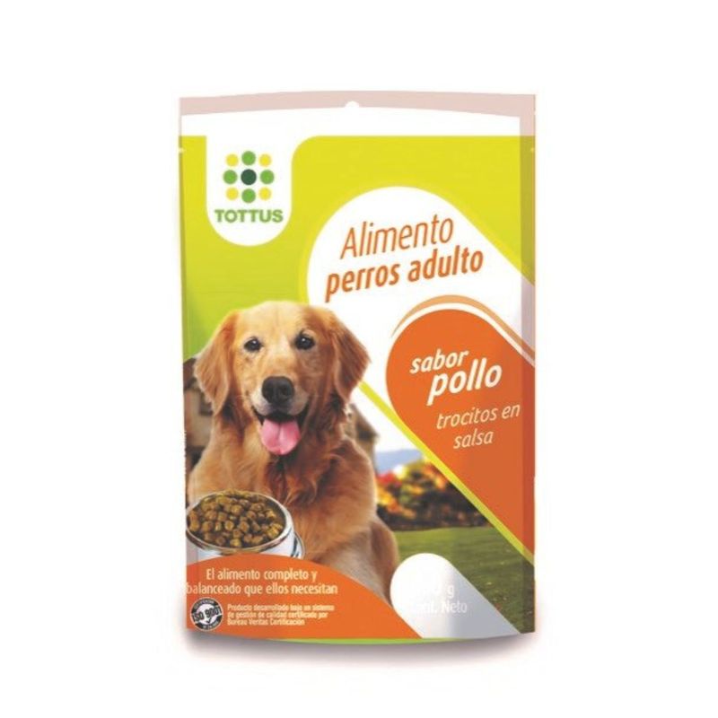 TOTTUS - ALIMENTO HUMEDO POLLO  TOTTUS 100GR.