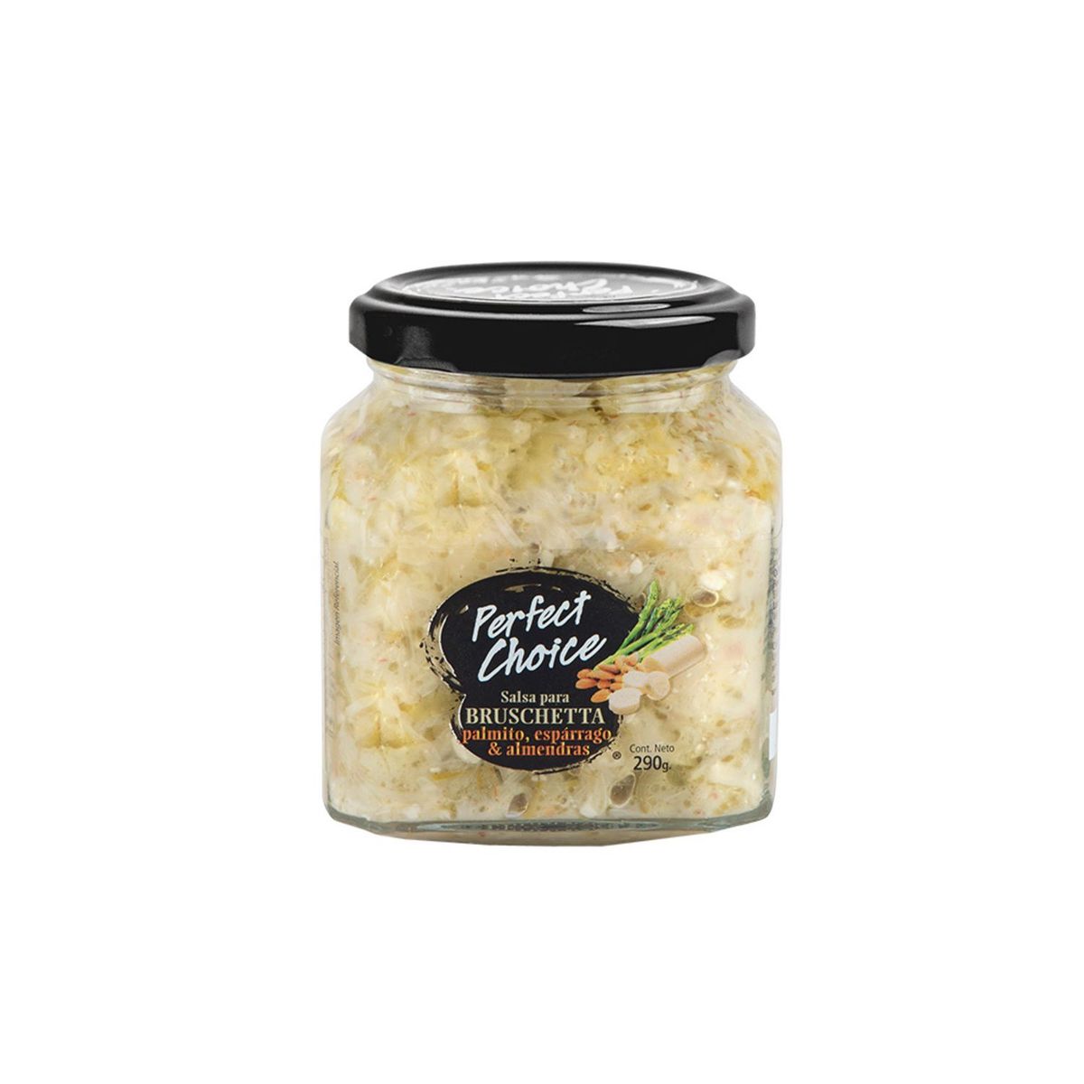 PERFECT CHOICE - Bruscheta Palmito Espárragos y Almendras Frasco 290 g