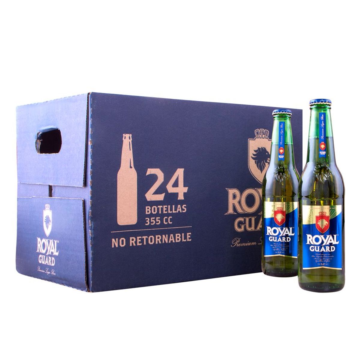 ROYAL GUARD - Pack Cerveza Royal Guard Lager 5° Botella 24 x 355 cc