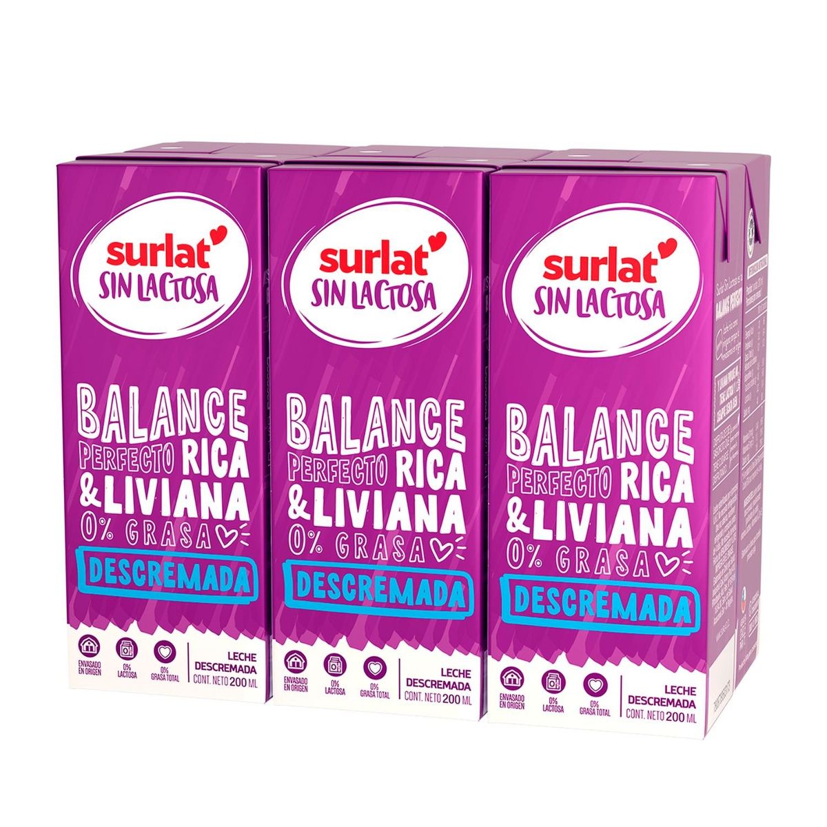 SURLAT - Pack Leche Descremada Sin Lactosa