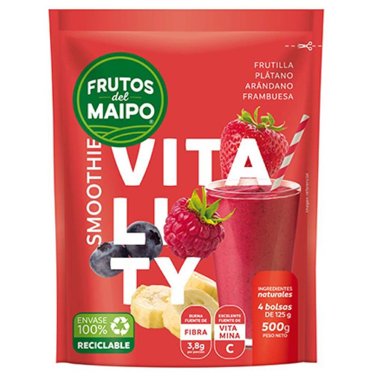 FRUTOS DEL MAIPO - Smoothie Congelado Mix Vitality Frutos de Maipo 500 g