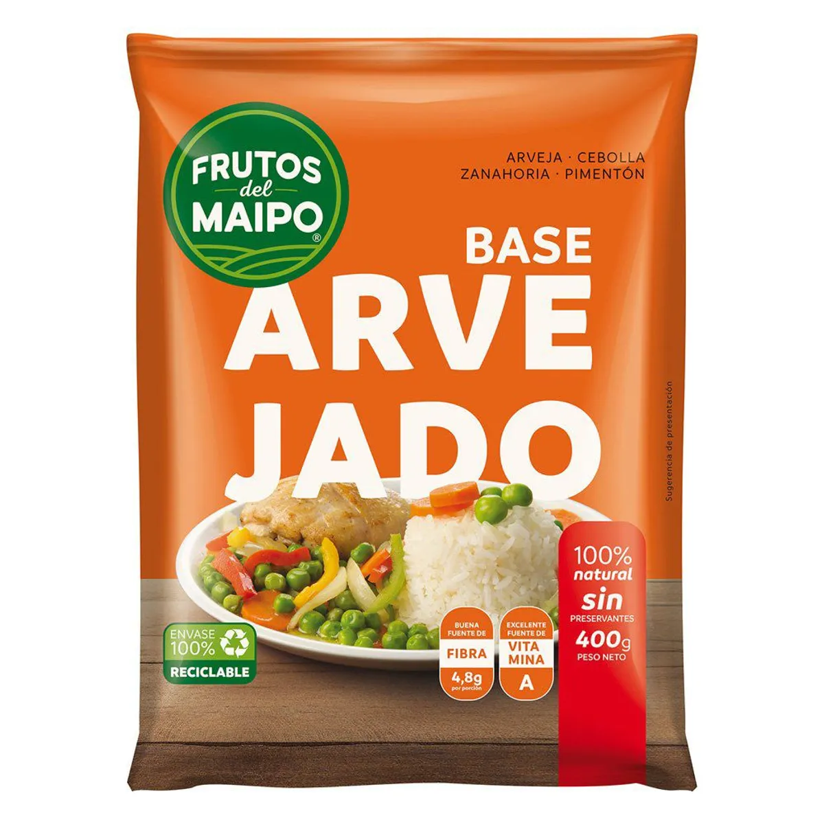 FRUTOS DEL MAIPO - Base para Arvejado Congelado Frutos de Maipo 400 g