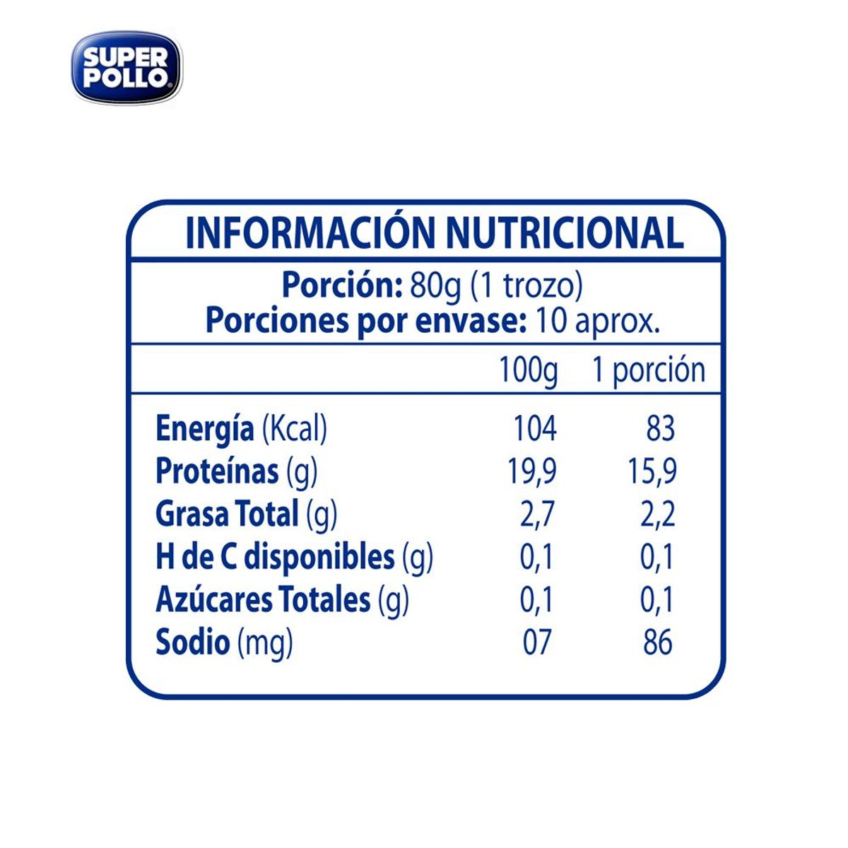 SUPER POLLO - Pechuga de Pollo Deshuesada Super Pollo 850 g