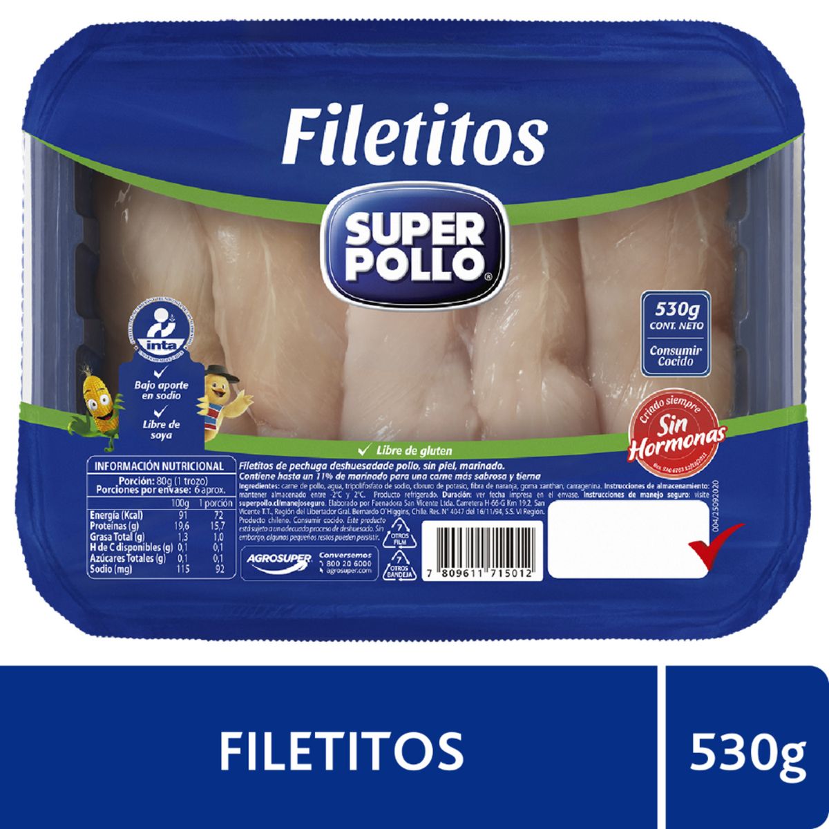 SUPER POLLO - Filetitos de Pollo Deshuesada sin Piel